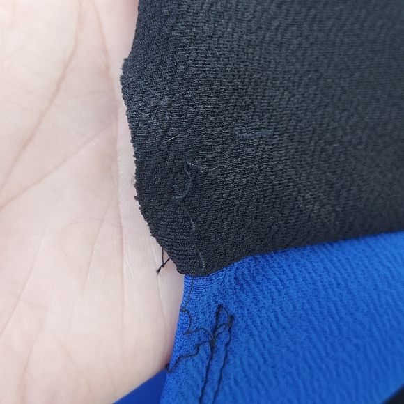 DONATED-Blue and Black Bodycon Dress - Picture 3 of 3